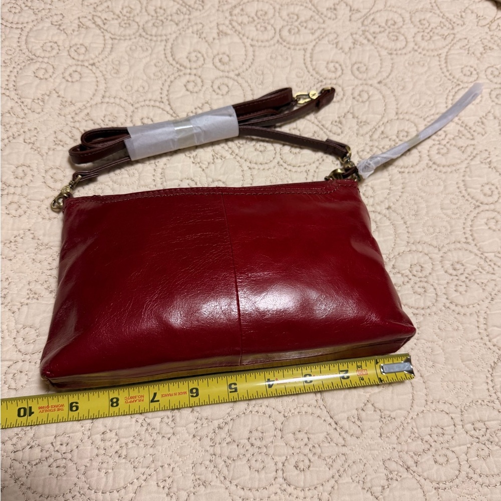 HOBO Darcy Rich Garnet Red Leather Crossbody Bag nwt